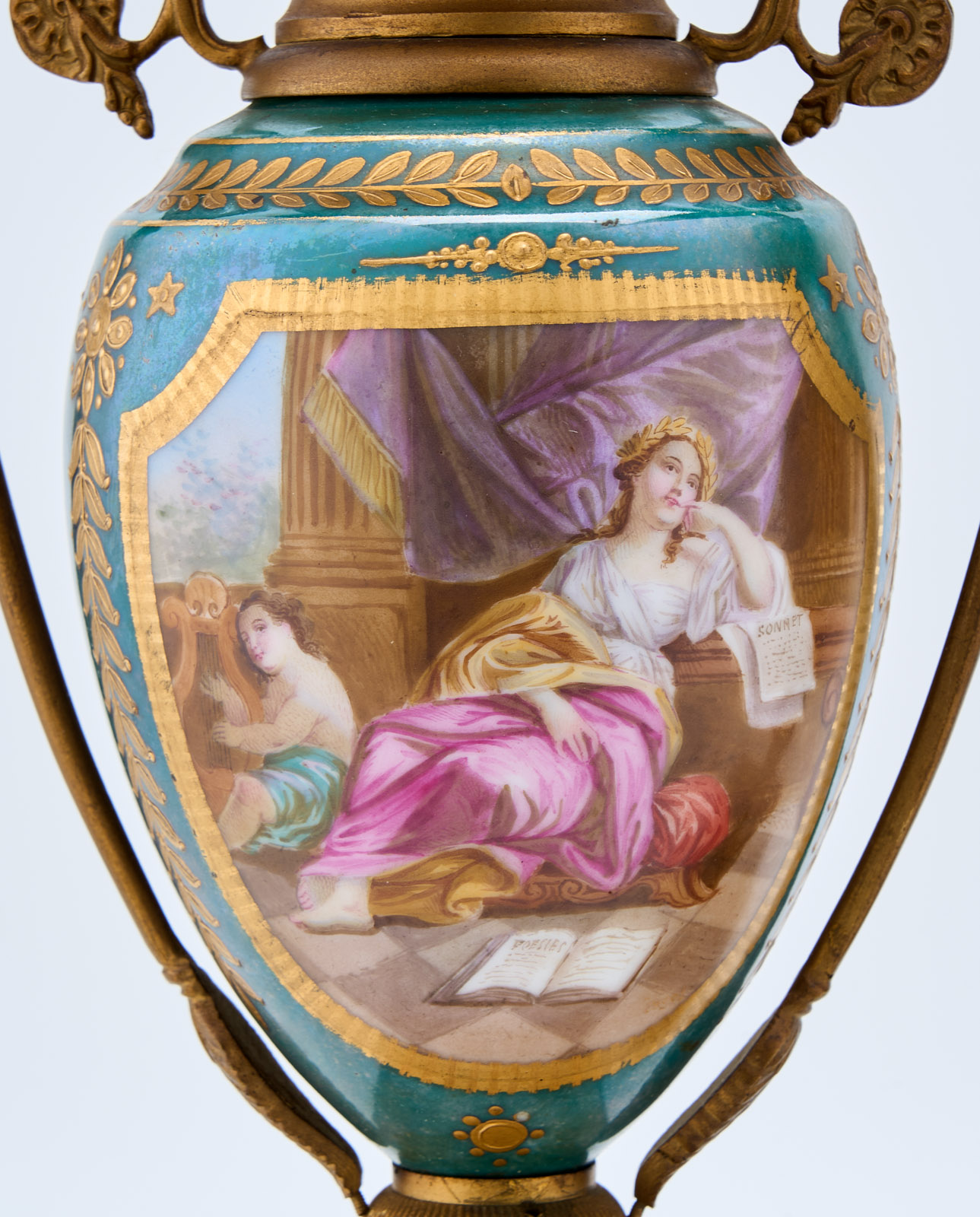 216/436 Paar Henkelvasen, Empire-Stil, wohl Frankreich um 1900. – Bild 5