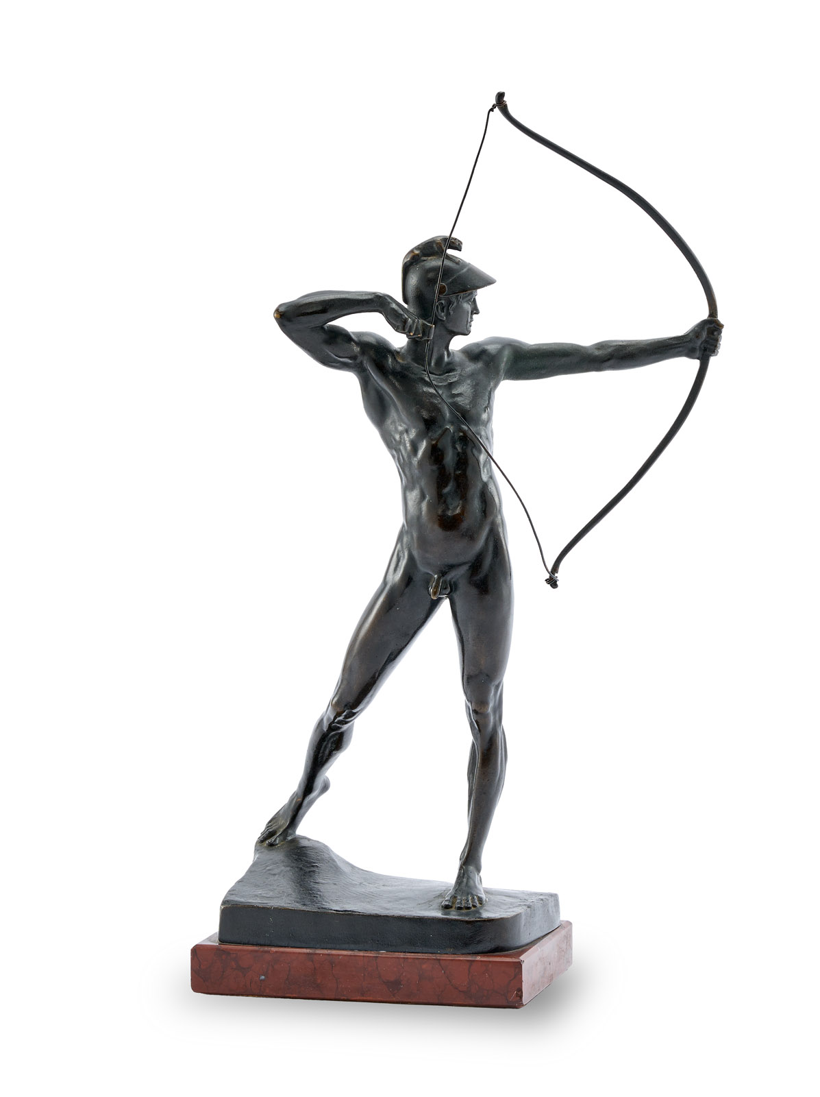 216/198 Bronze Ernst Moritz Geyger: Bogenschütze, um 1915.