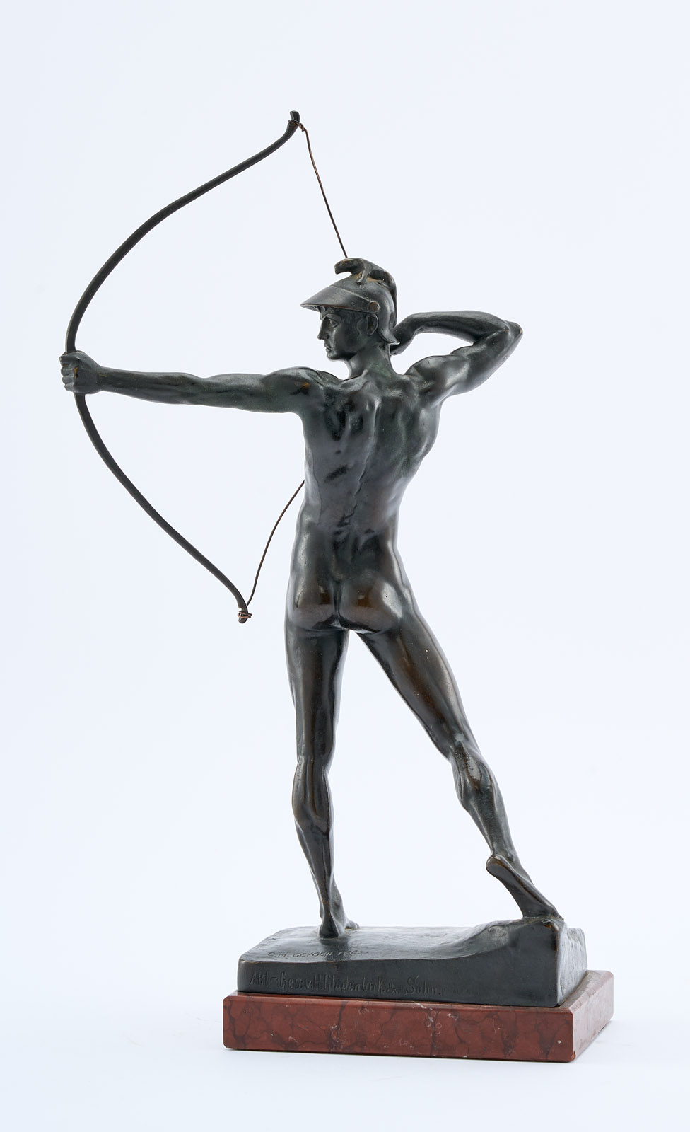 216/198 Bronze Ernst Moritz Geyger: Bogenschütze, um 1915. – Bild 5