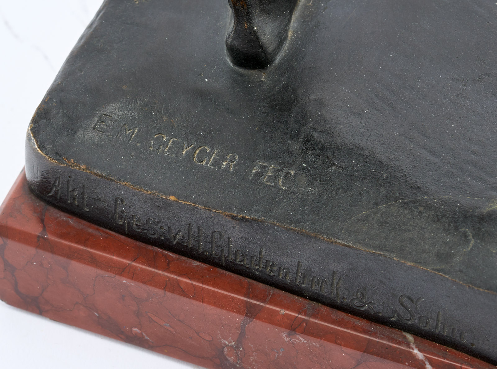 216/198 Bronze Ernst Moritz Geyger: Bogenschütze, um 1915. – Bild 4