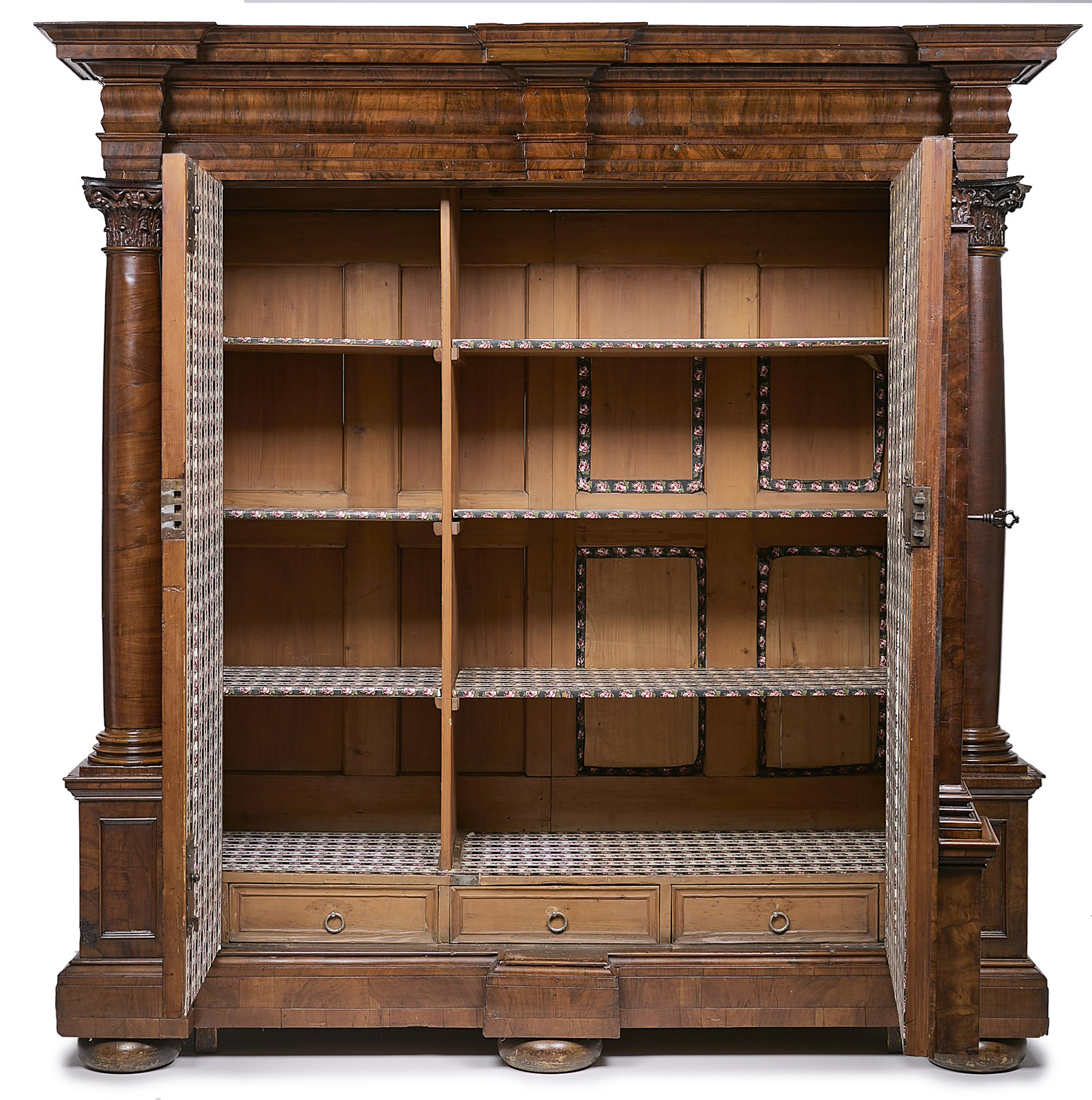 216/52 Frühbarock-Schrank, süddt. um 1700 – Bild 2