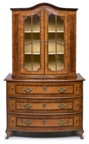 218/487 Barock-Aufsatzvitrine, süddt. um 1770