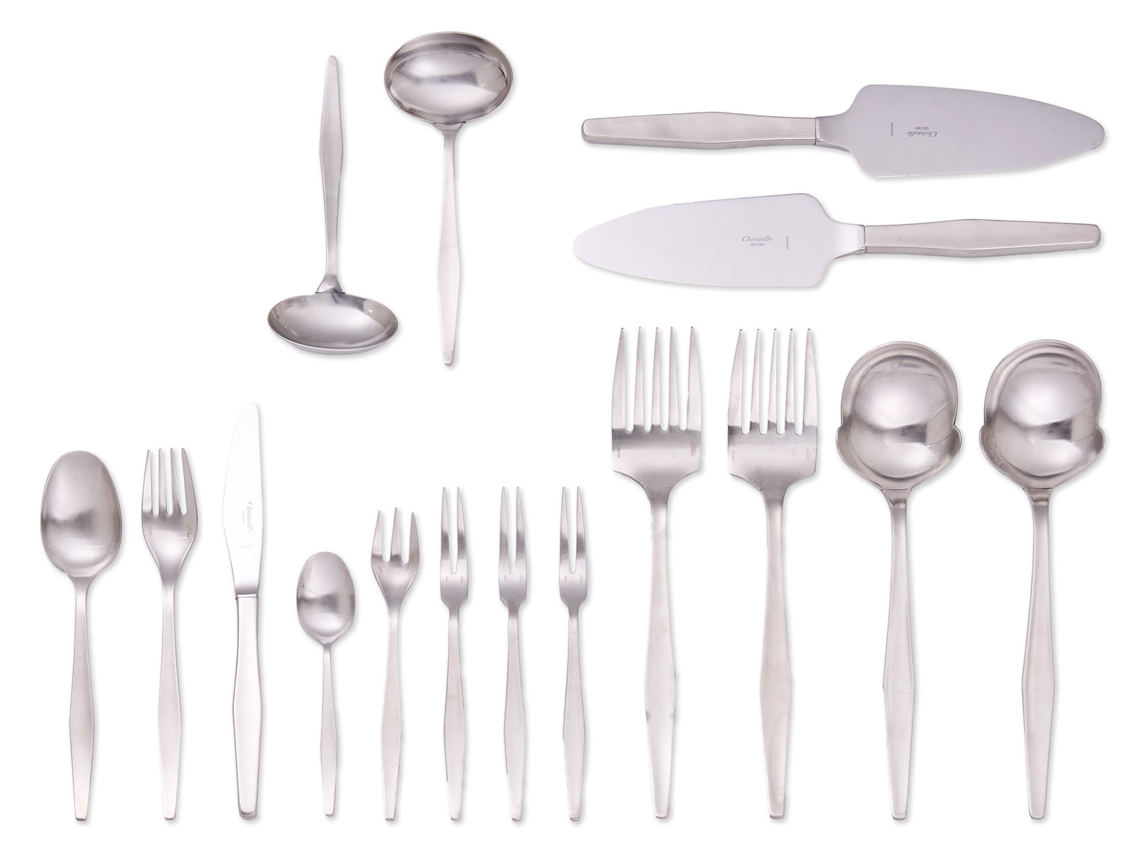 216/1015 Besteck für 12 Pers., Christofle um 1980.