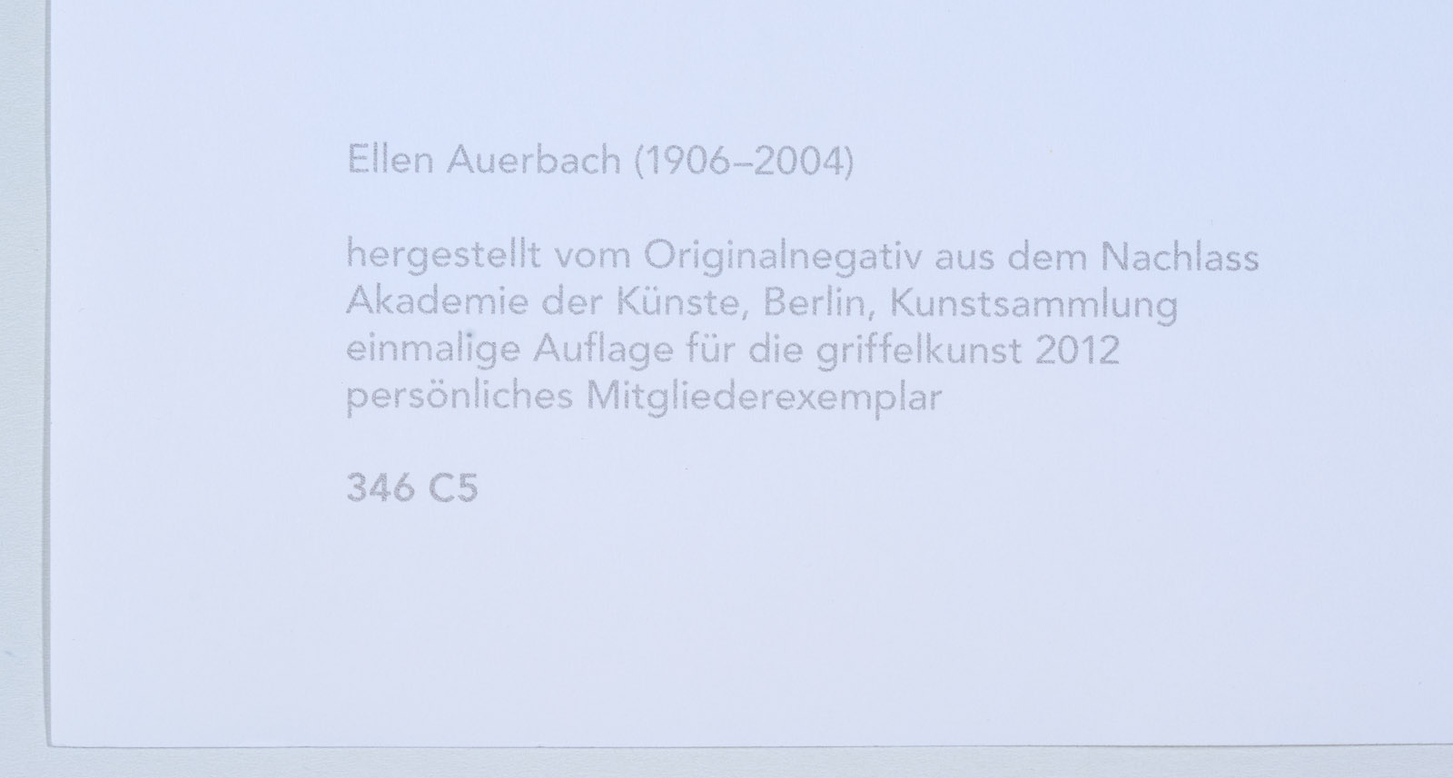 217/572 Auerbach, Ellen – Bild 2