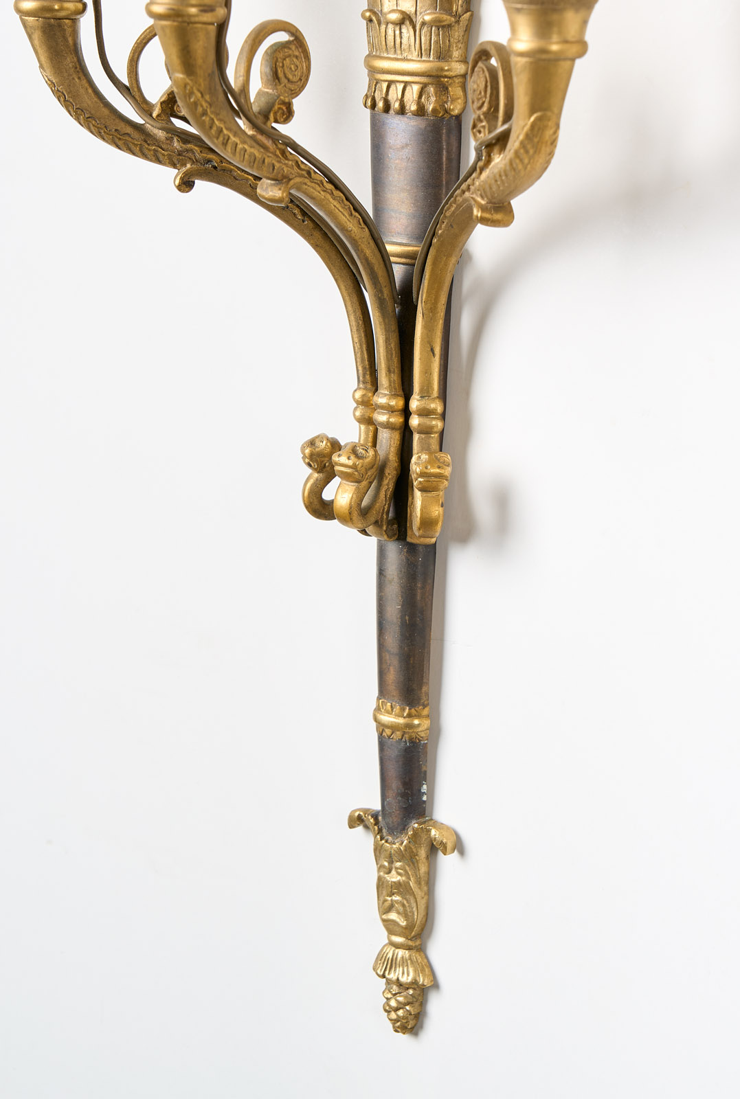 216/211 Paar Empire-Stil-Wandlampen, Frankreich 19. Jh. – Bild 4