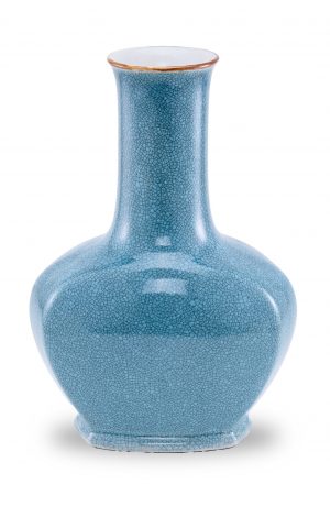 216/259 Gr. Vase mit Krakelée-Glasur, wohl China Anf. 20. Jh.