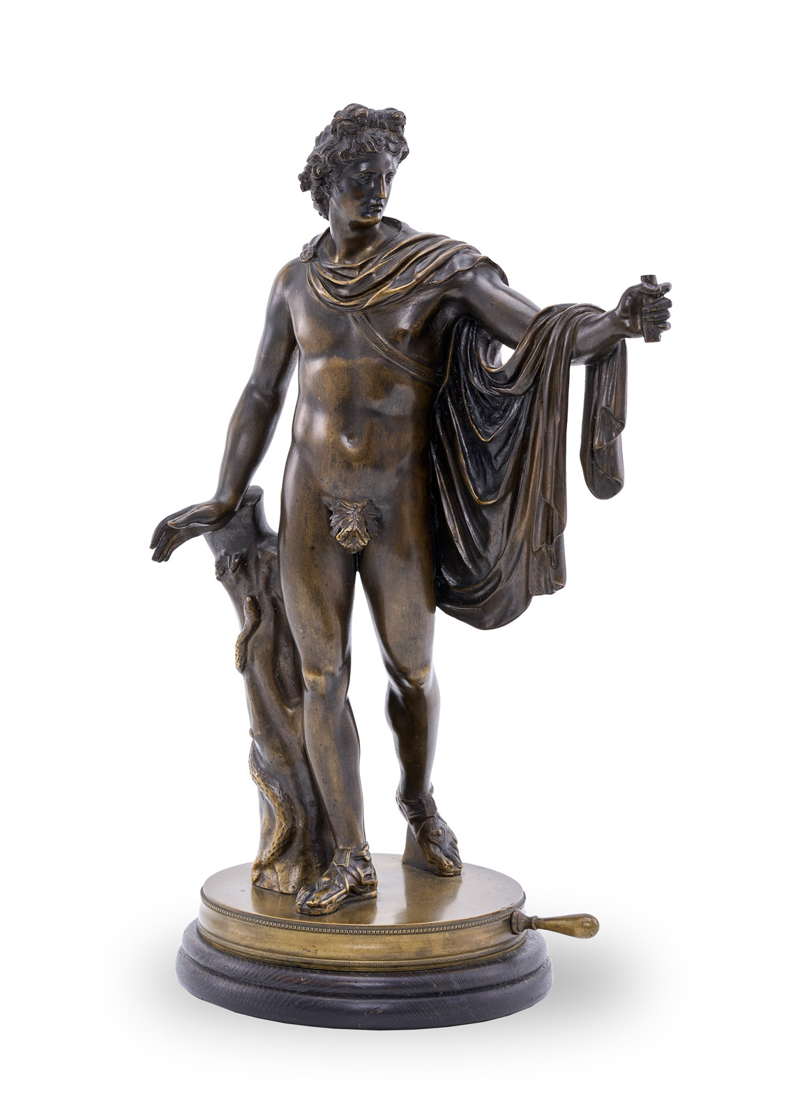 216/173 Bronze nach antikem Vorbild: "Apoll von Belvedere", Italien Ende 19. Jh.
