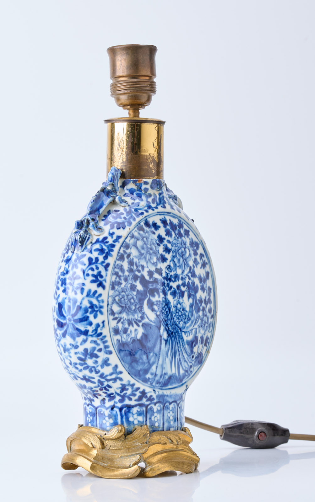 218/1069 Pilgerflasche, China wohl 19. Jh. als Tischlampe, Ende 20. Jh. – Bild 2