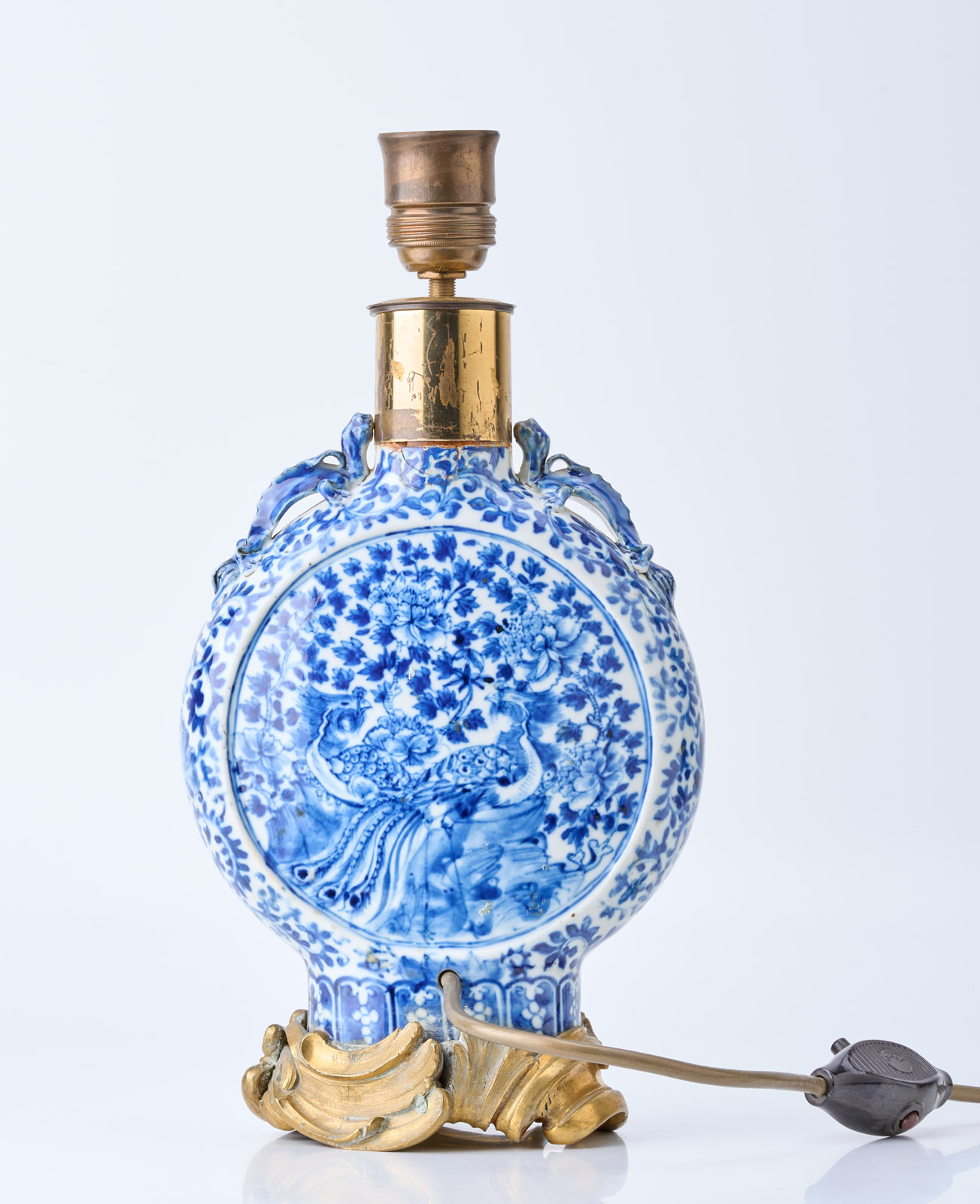 218/1069 Pilgerflasche, China wohl 19. Jh. als Tischlampe, Ende 20. Jh. – Bild 5
