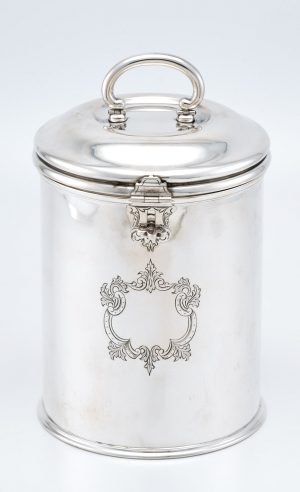 216/615 Dose, Barock-Stil, deutsch Ende 19. Jh.