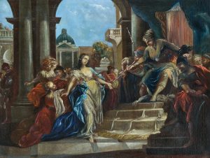 217/454 Historienmaler um 1800 "Esther vor Ahasuerus"