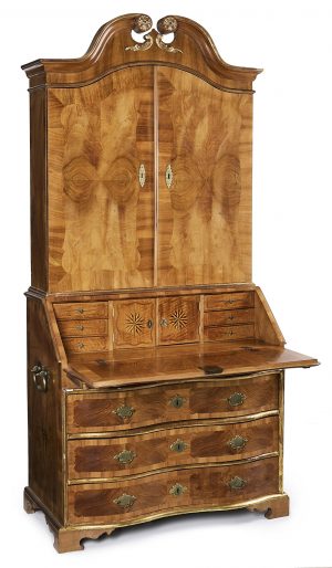 219/454 Barock-Aufsatzsekretär, Sachsen um 1760