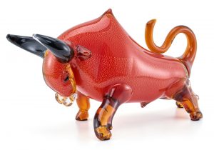 218/1036 Stier, Murano wohl um 1970