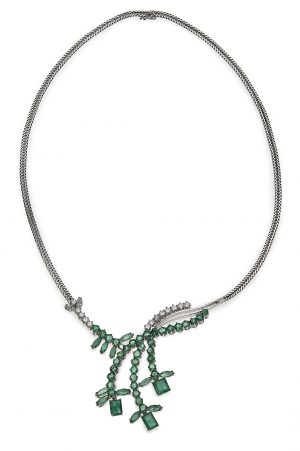 219/961 Smaragd-Diamant-Collier