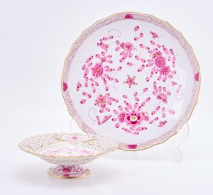 218/723 Kuchenplatte und Tafelaufsatz, Meissen um 1975.