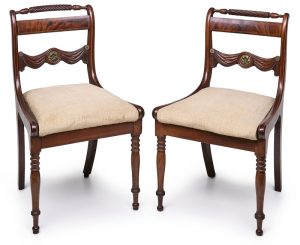 218/569 Paar Stühle, Regency, England um 1820