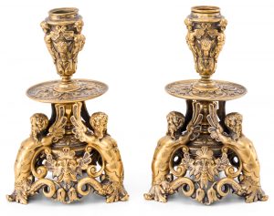 218/431 Paar Leuchter, Historismus, Ende 19. Jh.