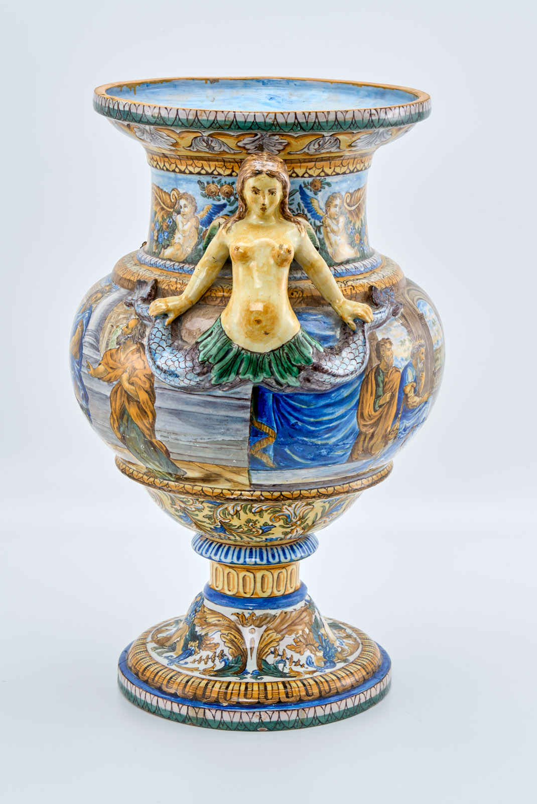 218/748 Gr. Kratervase, Renaissance-Stil, Urbino wohl 19. Jh. – Bild 2