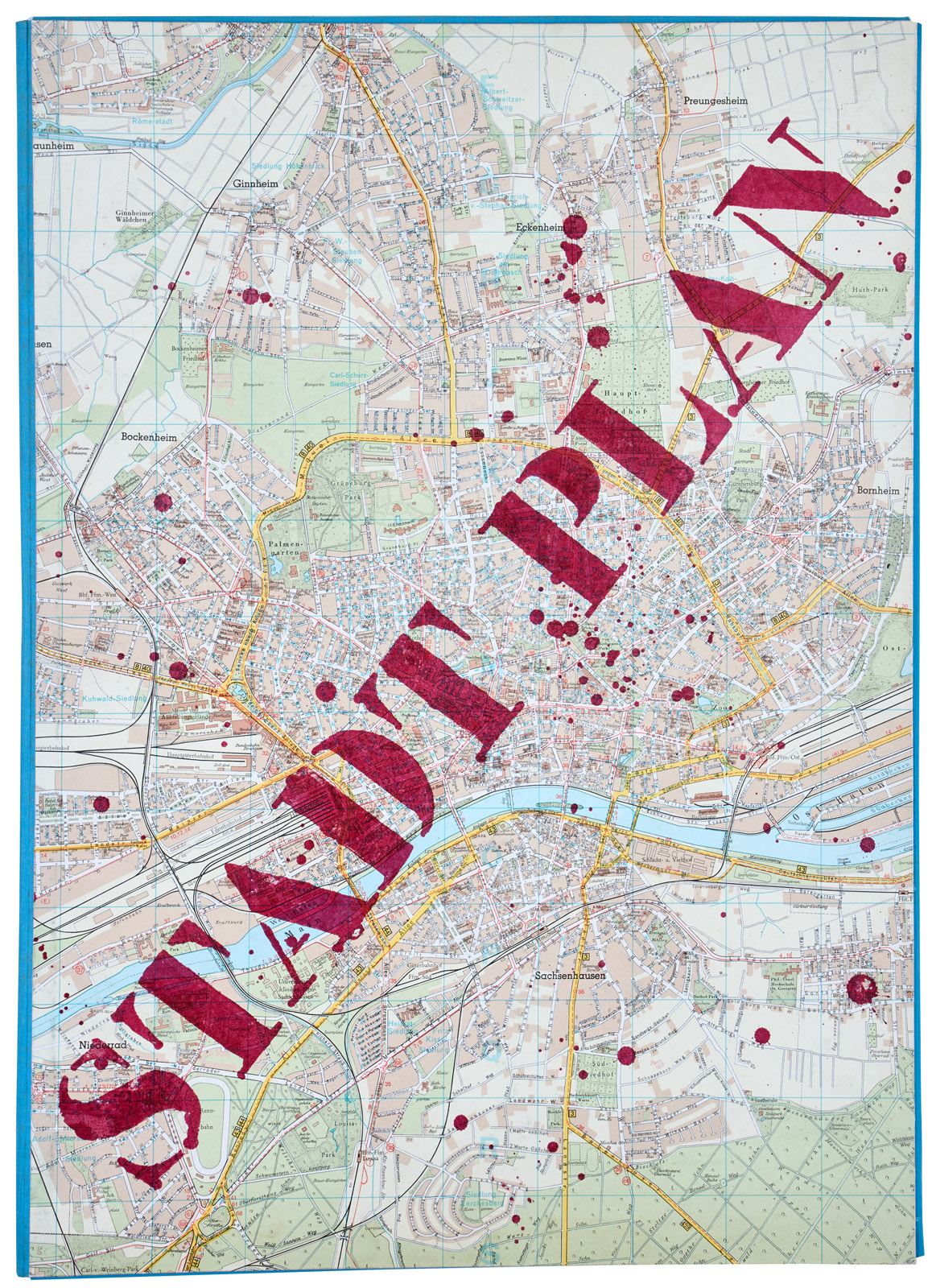 218/89 Mappe m. 10 Graphiken Gulliver Presse -Stadtplan Stattplan-, zur Ausstellung: `was da ist´ in der Galerie Loehr 1963/64