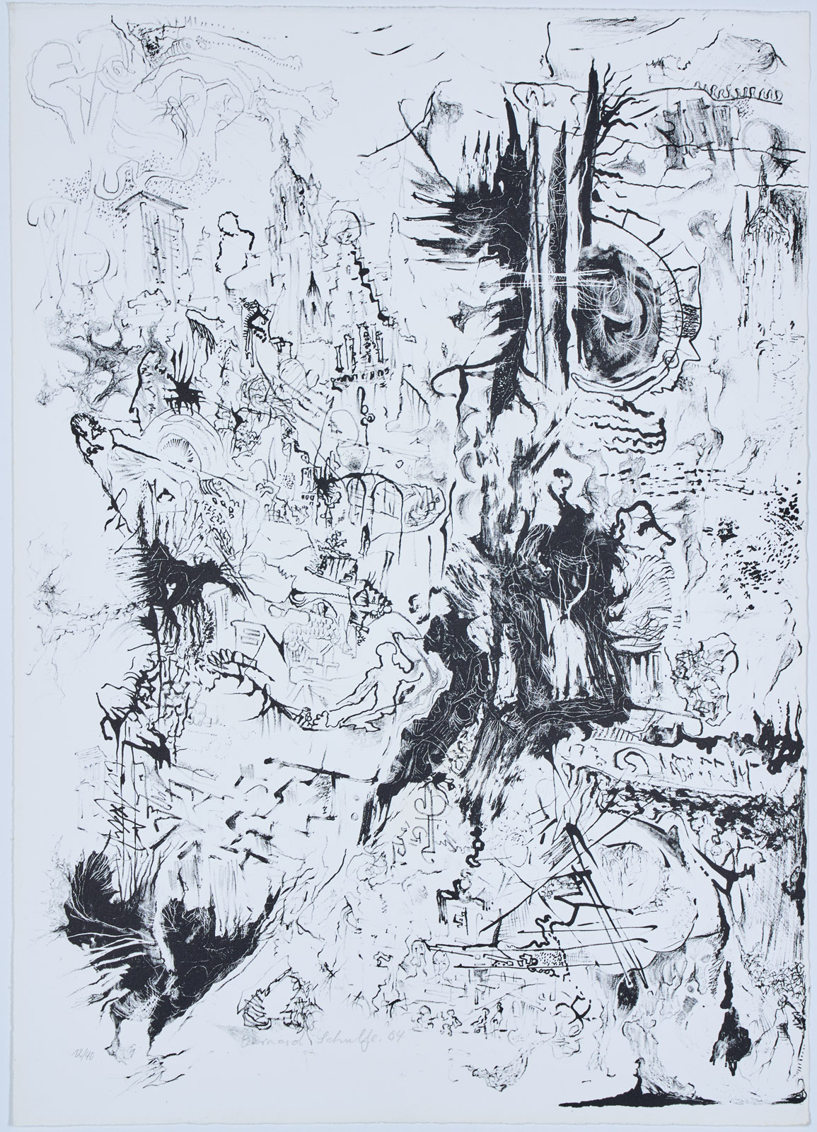 218/89 Mappe m. 10 Graphiken Gulliver Presse -Stadtplan Stattplan-, zur Ausstellung: `was da ist´ in der Galerie Loehr 1963/64 – Bild 2