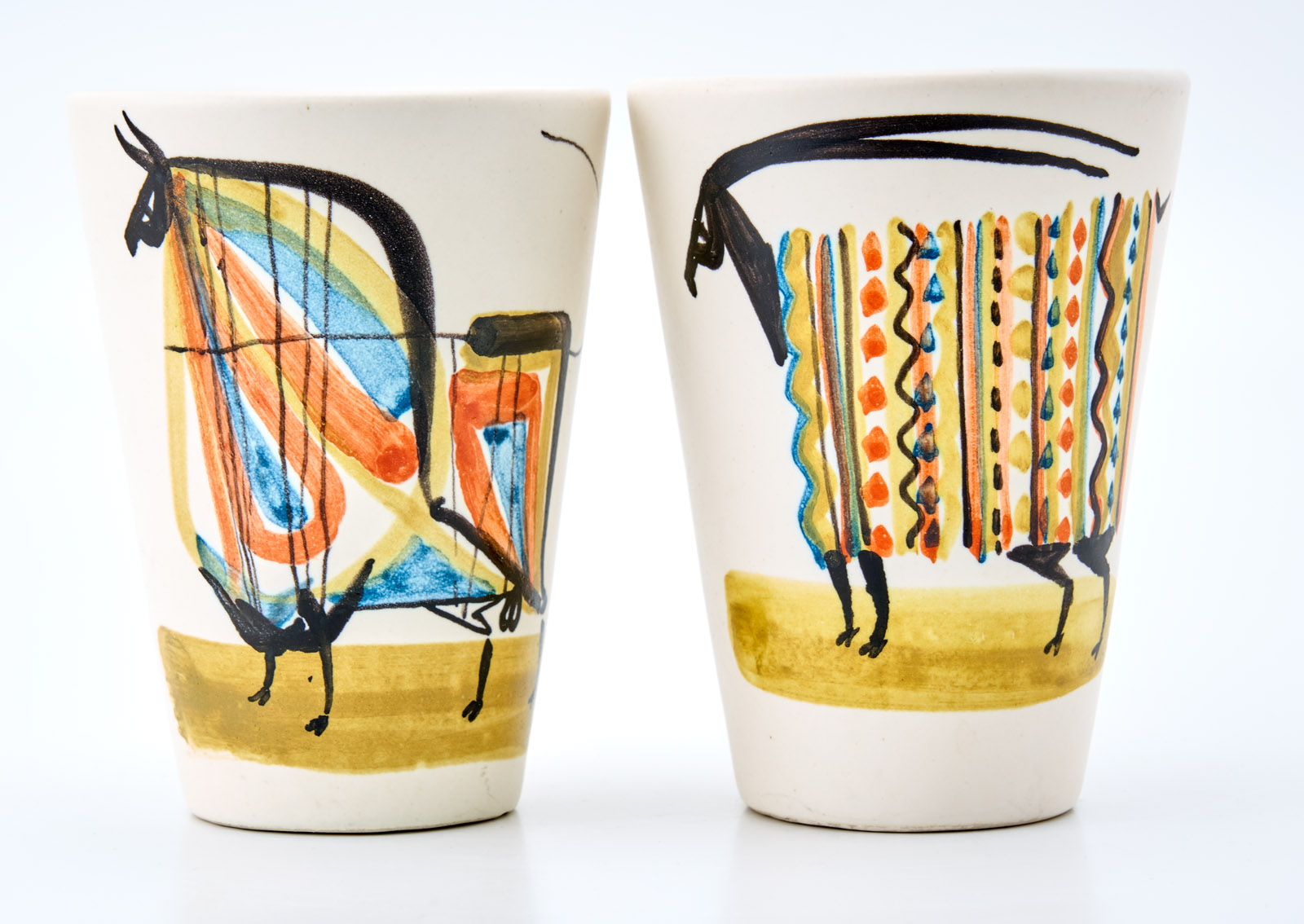 218/624 Paar Becher, Roger Capron/ Vallauris um 1960. – Bild 2