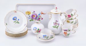 218/722 Kaffee-Service für 6 Pers., Meissen um 1965.