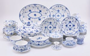 218/755 Speise-/ Kaffee-Service für 6 Pers., Royal Copenhagen 2. Hälfte 20. Jh.