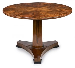 218/563 Gr. runder Biedermeier-Tisch, süddt. um 1820-25