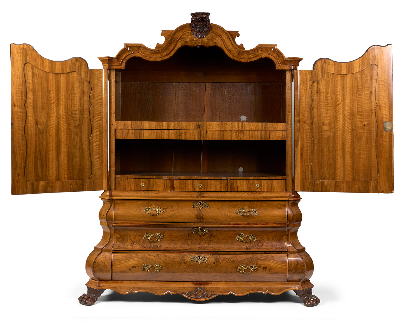 219/461 Barock-Kommode m. Schrankaufsatz, Holland 18. Jh. – Bild 2