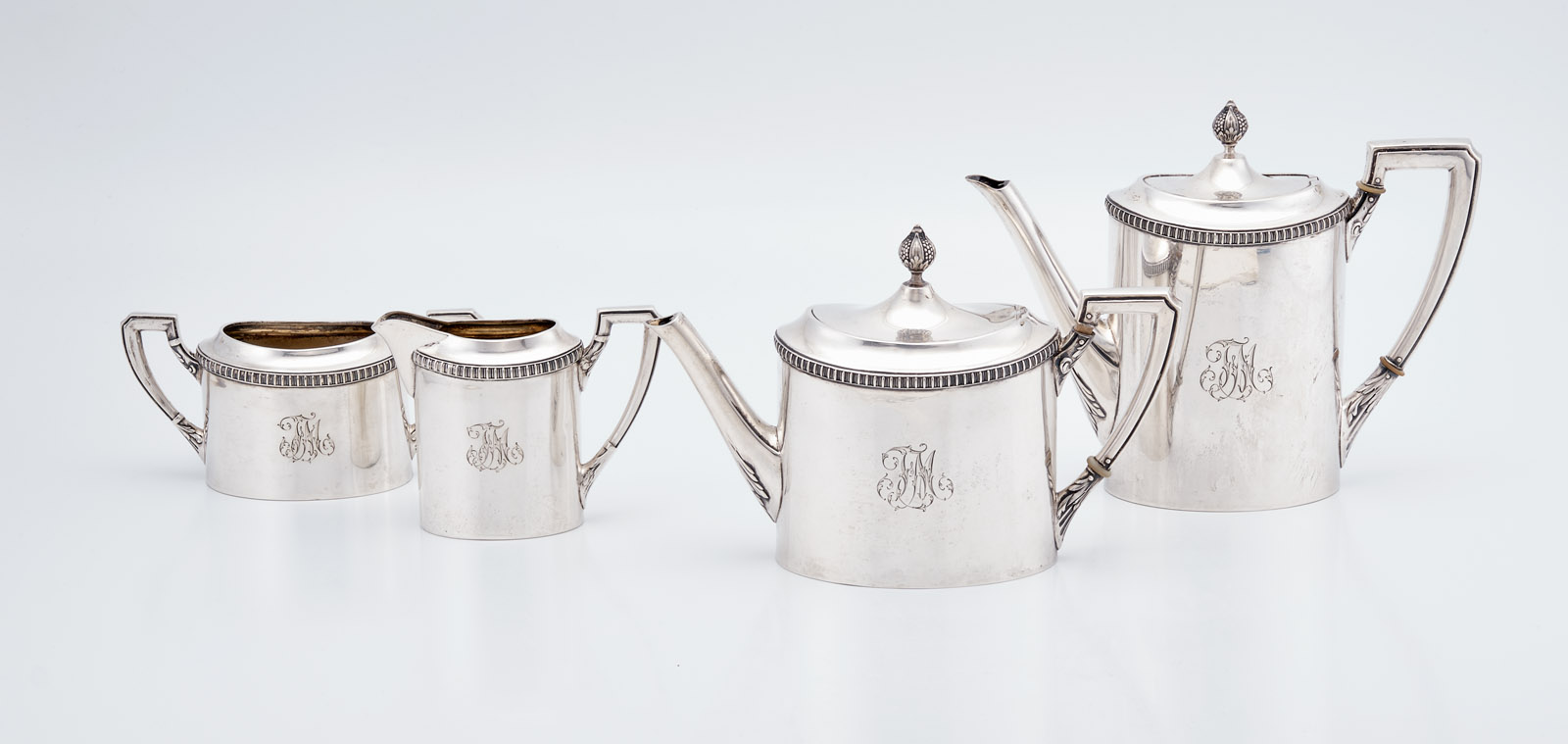 219/831 5-tlg. Kaffee-/ Tee-Kernstück "Deutsches Bundes- und Goldenes Jubiläumsschießen Frankfurt 1912". – Bild 10