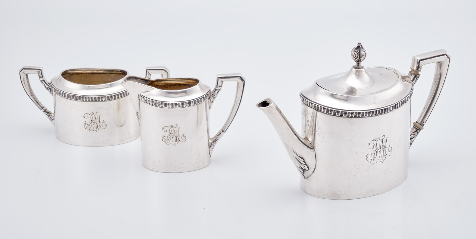 219/831 5-tlg. Kaffee-/ Tee-Kernstück "Deutsches Bundes- und Goldenes Jubiläumsschießen Frankfurt 1912". – Bild 9