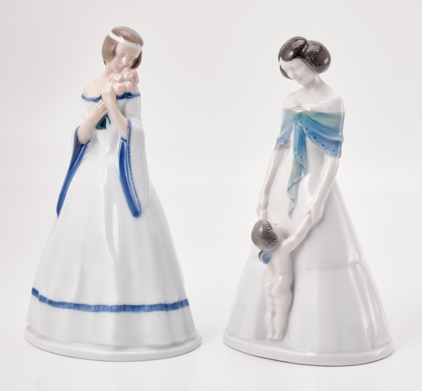 219/634 Paar Figuren "Rosenmädchen" und "Liebeszauber", Rosenthal um 1920.
