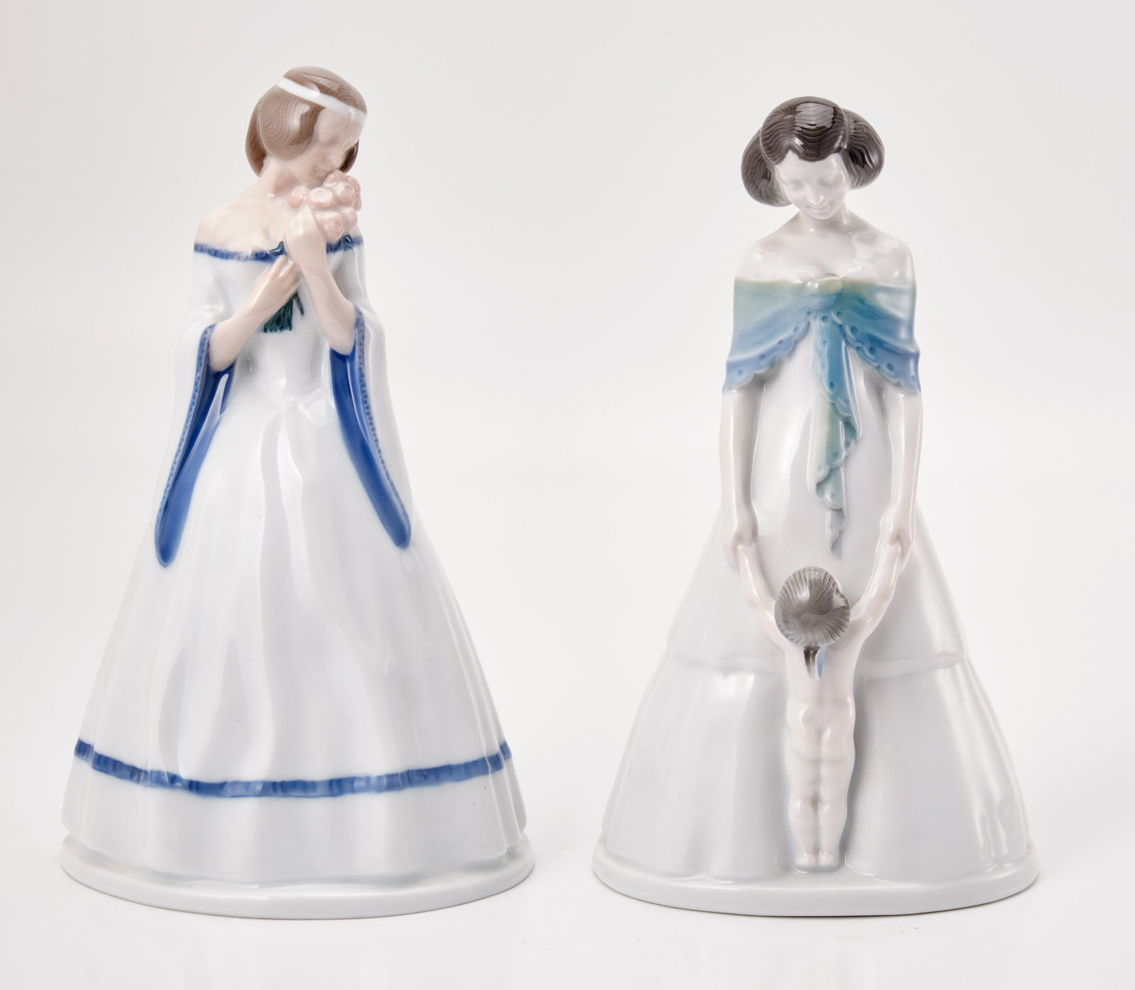 219/634 Paar Figuren "Rosenmädchen" und "Liebeszauber", Rosenthal um 1920. – Bild 2