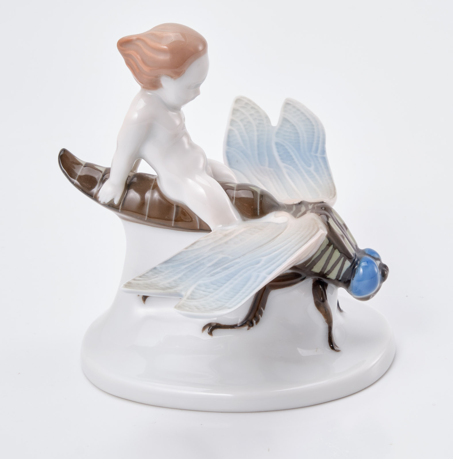 219/724 "Gleitflug"/ Putto auf Libelle, Rosenthal 1924. – Bild 7