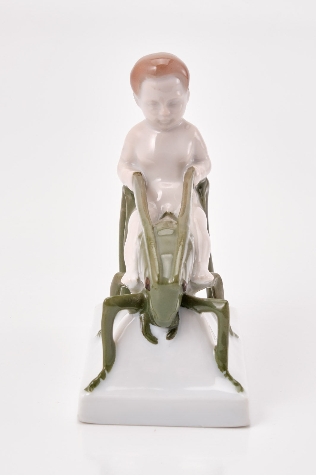 219/725 "Sommerritt"/ Putto auf Heuschrecke, Jugendstil, Rosenthal um 1910. – Bild 2