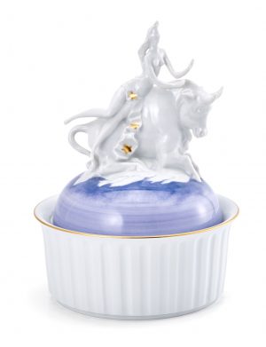 219/709 Dose "Europa auf Stier", Meissen 1993.