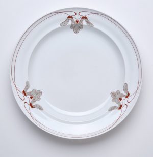 219/651 Gr. Platte, Jugendstil, Meissen um 1915.