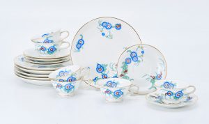 219/659 Satz von 6 Mokka-Gedecken, Art Deco, Rosenthal 1926/ ´27.