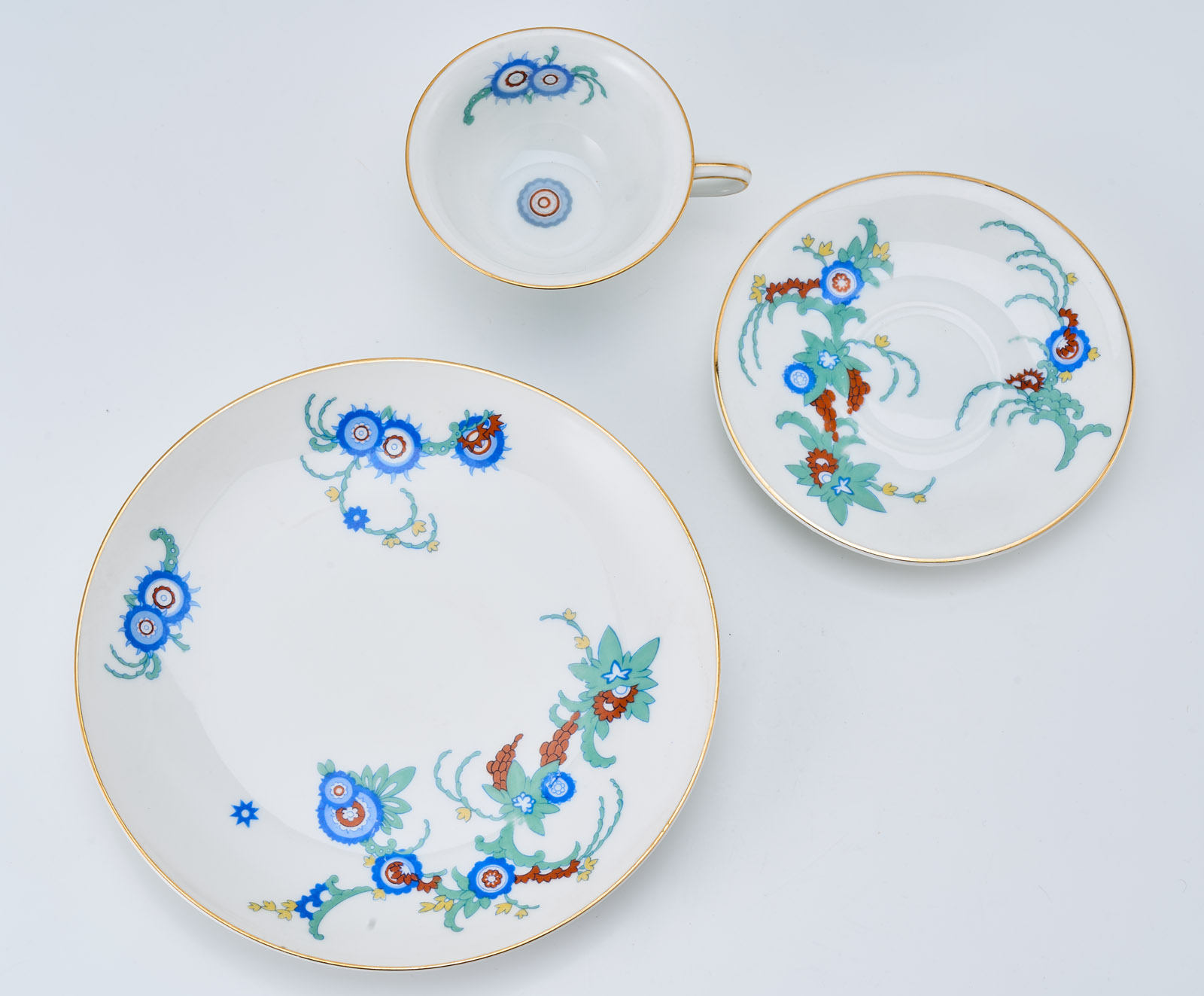 219/659 Satz von 6 Mokka-Gedecken, Art Deco, Rosenthal 1926/ ´27. – Bild 2