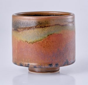 219/586 Studiokeramik Horst Kerstan: Zylindrische Vase, 1969.