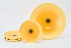 219/602 Obst-Set, Art Deco, Hael-Werkstätten für Künstlerische Keramik, um 1925/´30.
