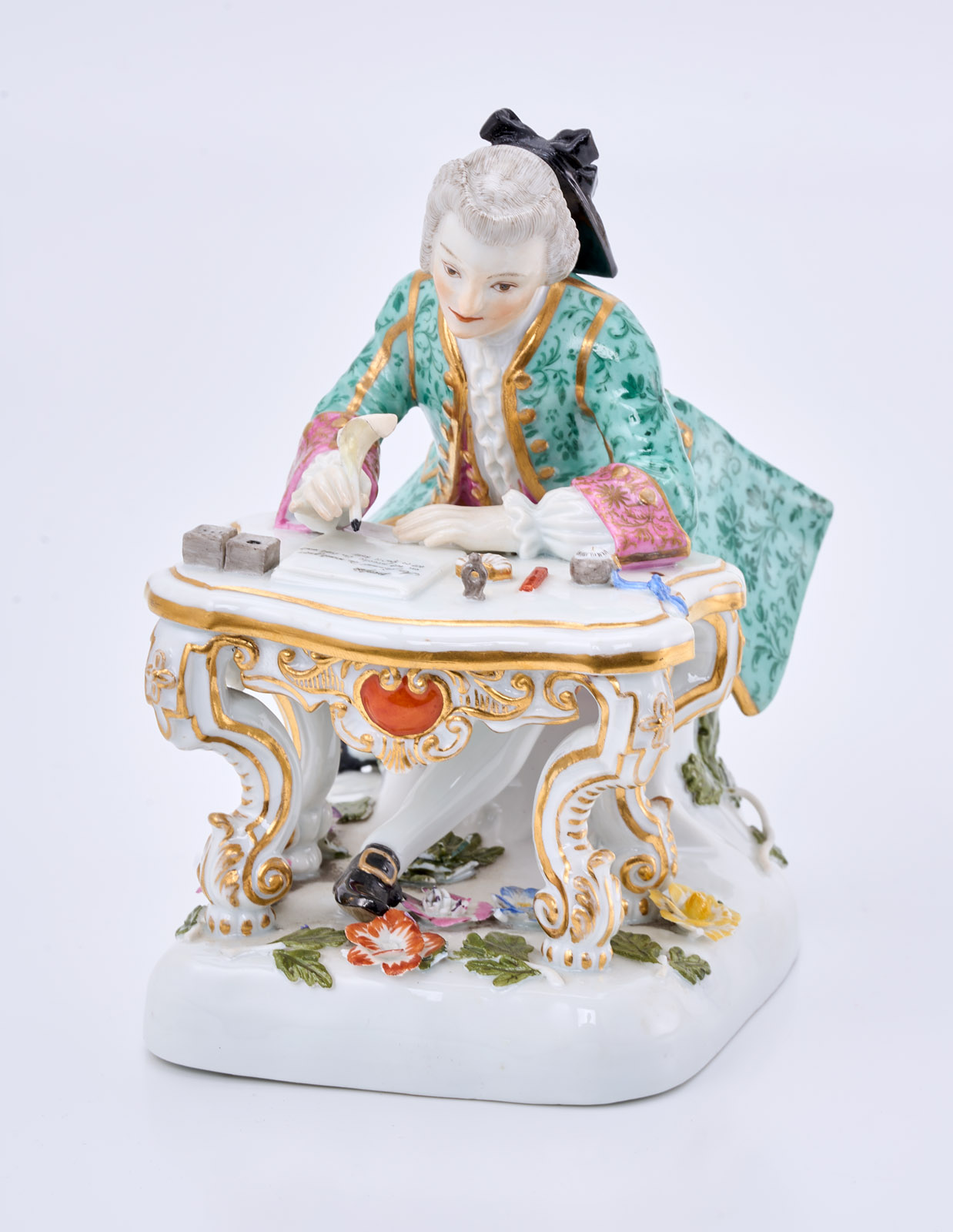 219/733 "Kavalier am Schreibtisch", Meissen Mitte 19. Jh. – Bild 2