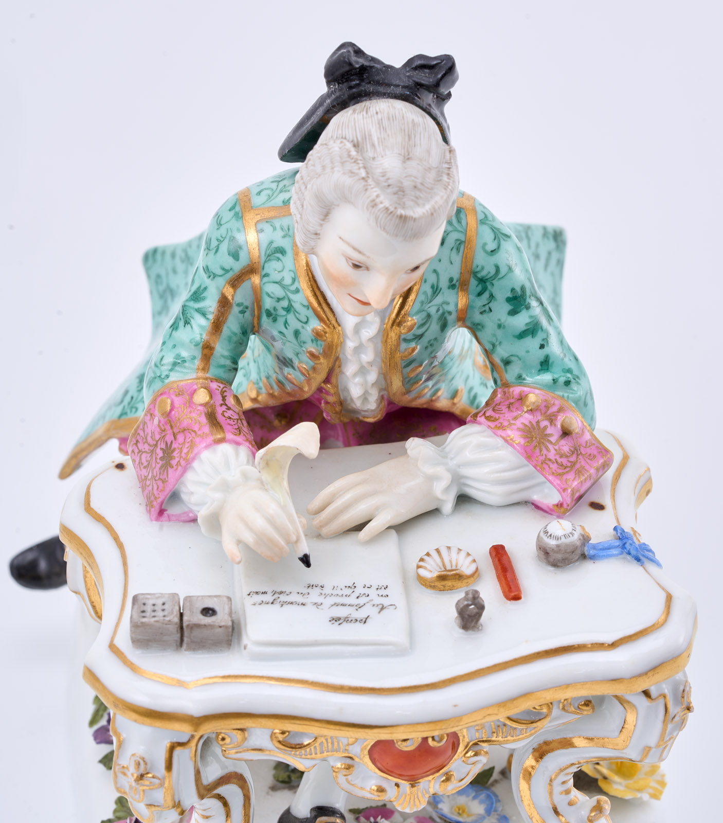 219/733 "Kavalier am Schreibtisch", Meissen Mitte 19. Jh. – Bild 5