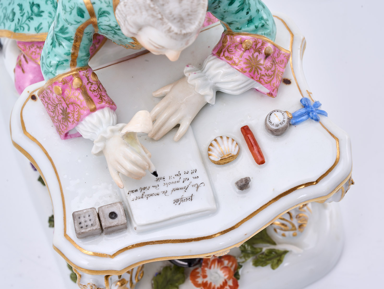 219/733 "Kavalier am Schreibtisch", Meissen Mitte 19. Jh. – Bild 4