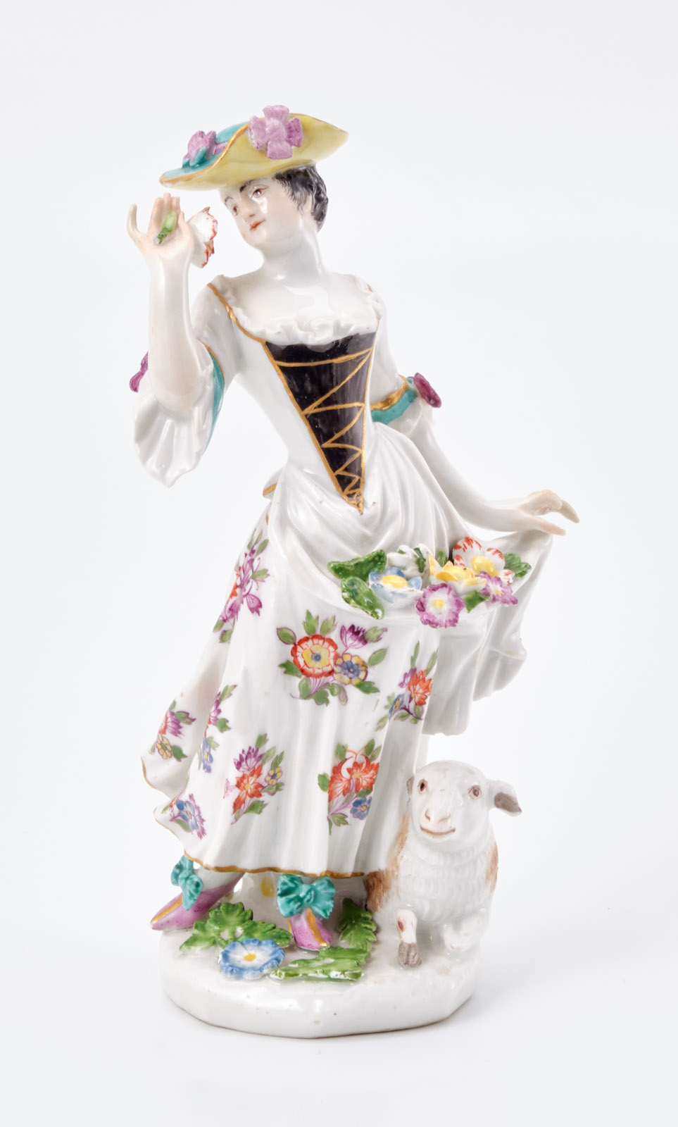 219/734 Schäferin, Meissen um 1740.