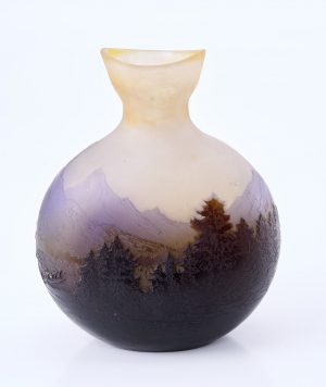219/1027 Vase "Gebirgssee", Gallé um 1920.
