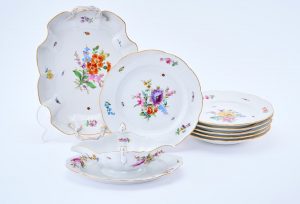 219/683 Kl. Konvolut Serviceteile, Meissen um 1900 - 1969.
