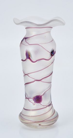 219/1016 Vase, Jugendstil, wohl von Poschinger um 1900.