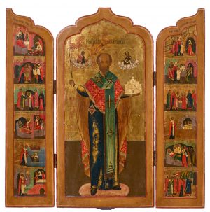 219/347 Ikone/Triptychon Russland um 1820