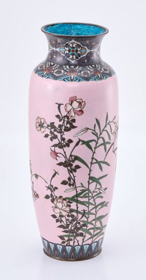 219/1069 Cloisonné-Vase, Meji, Japan um 1900.